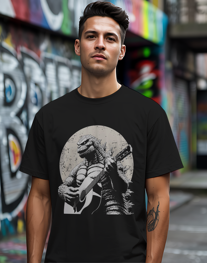 Godzilla Guitar Tee 🎸 Funny Music Shirt - Pop Culture Gift