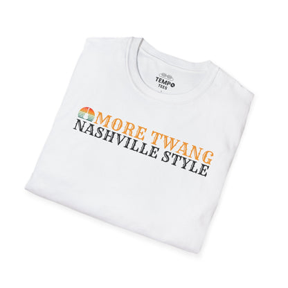 Nashville Twang Tee 🎸 Sunset Guitar - Funny Country Music Shirt