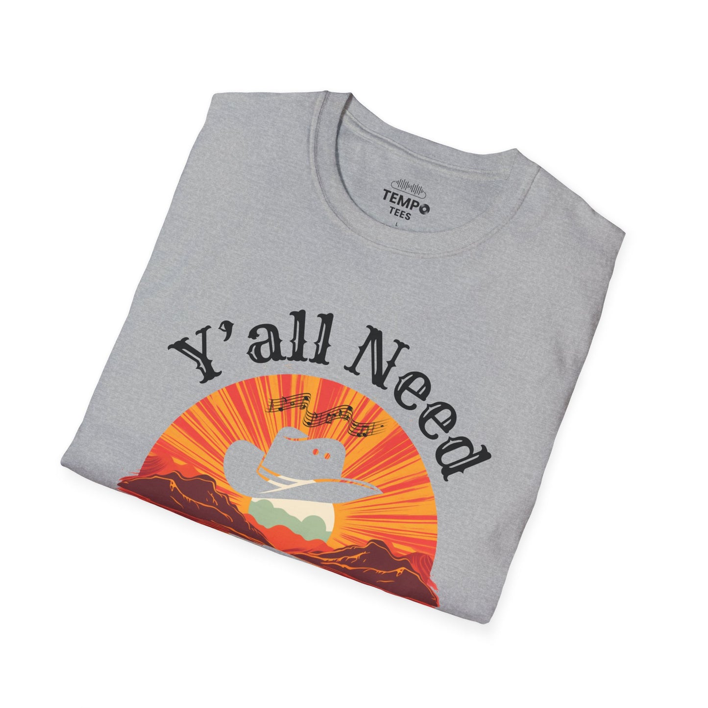 Y'all Need Country Tee 🤠🎶 Sunset Cowboy Hat Shirt