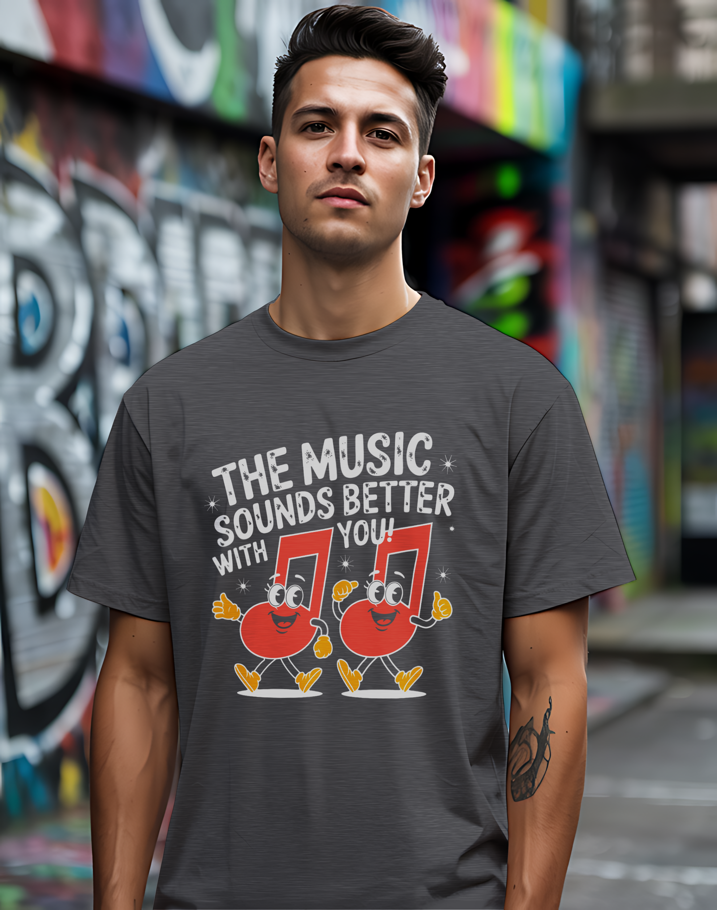 Music Sounds Better With You Tee 🎶 Funny Friendship Shirt - Music Lover Gift