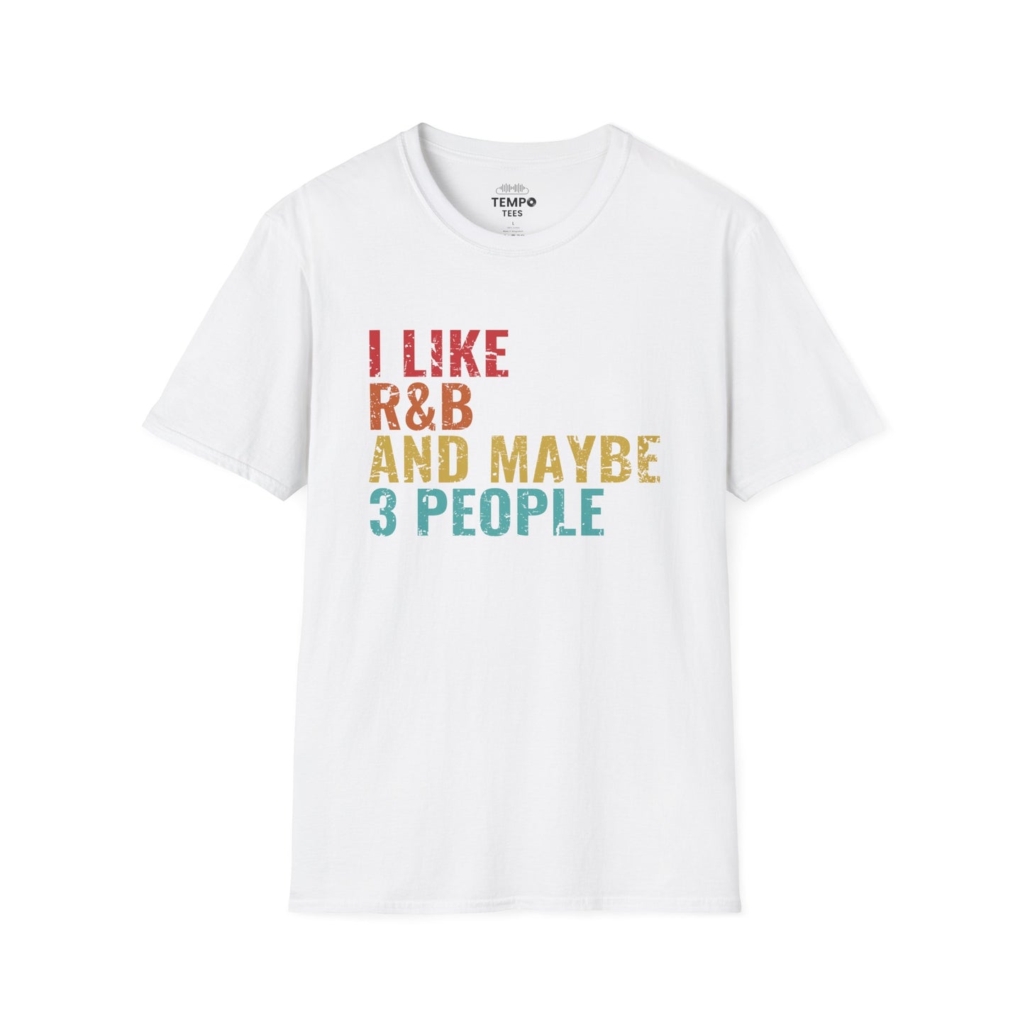 I Like R&B and Maybe 3 People Tee 🎤 Funny Introverted R&B Shirt - Retro Design