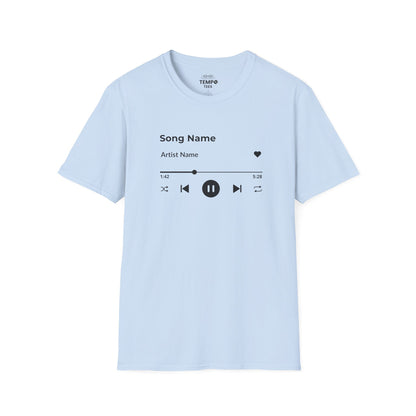 Personalized Music Player Tee 🎧 Clean UI Design - Music Lover Gift