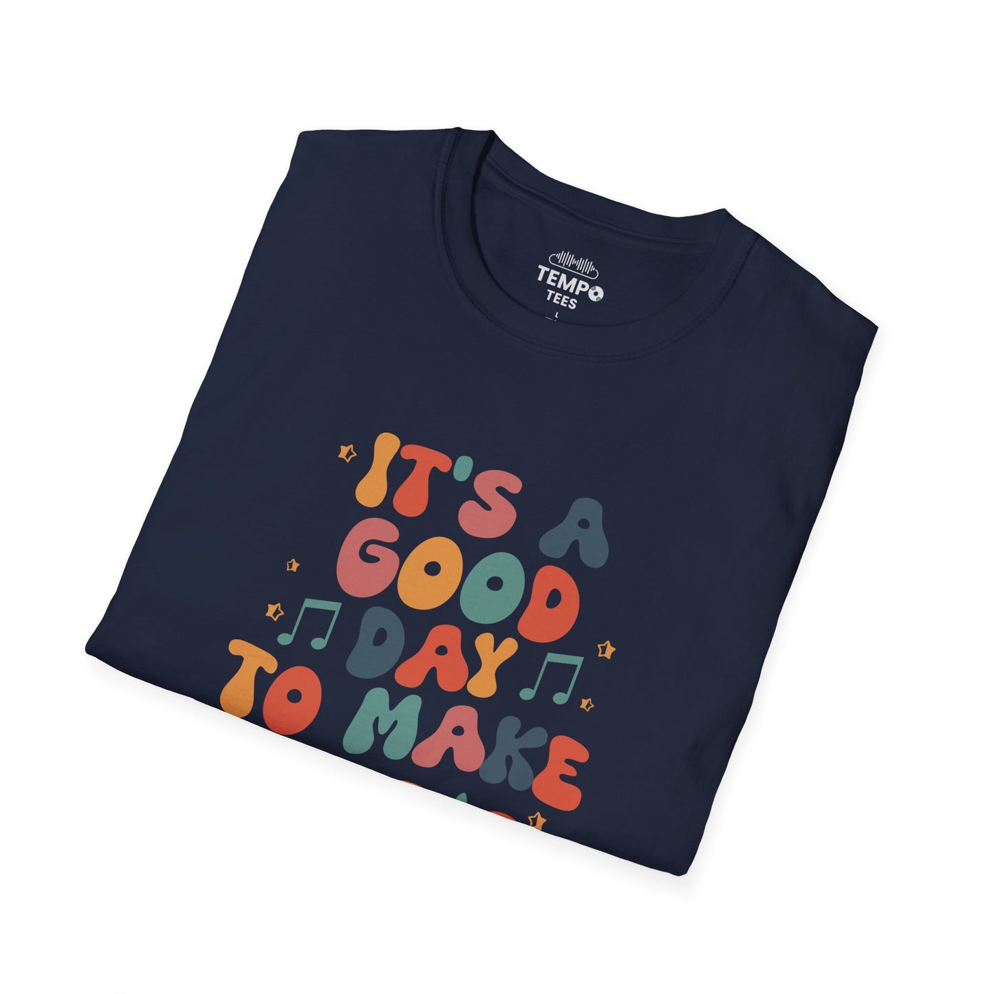 It's A Good Day To Make Music Tee 🎶 Retro Inspired Musician Shirt - Positive Vibes