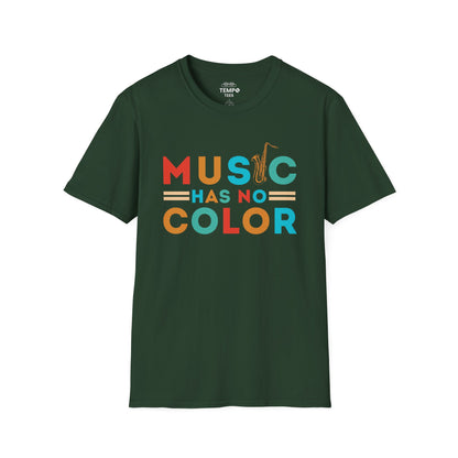 Music Has No Color Sax Tee 🎷 Unity Music Shirt - Equality Gift