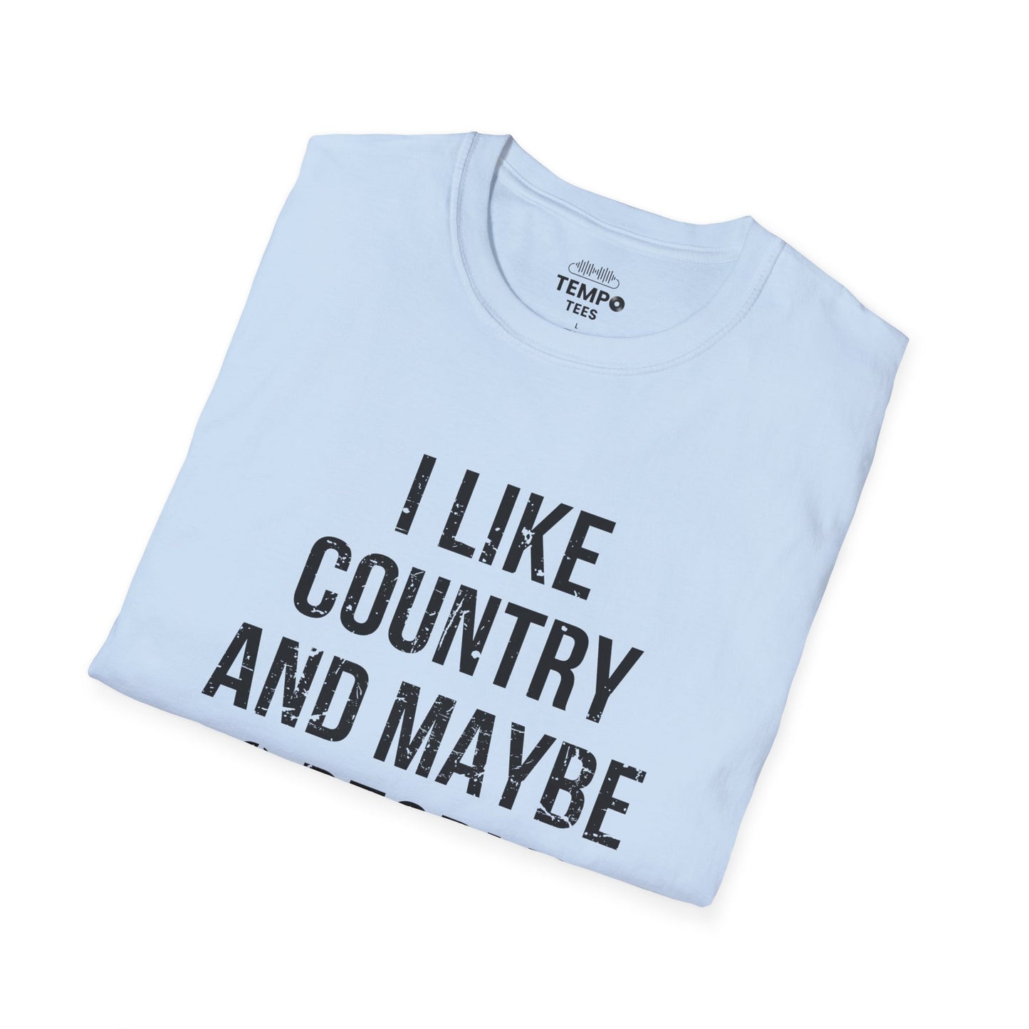 I Like Country and Maybe 3 People Tee 🤠 Bold Introvert Country Shirt - Distressed Design