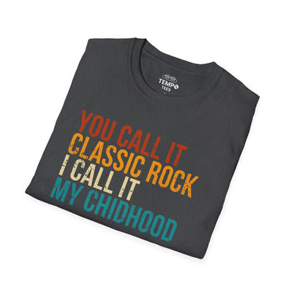 Classic Rock Childhood Tee 🎶 Funny Retro Music Shirt