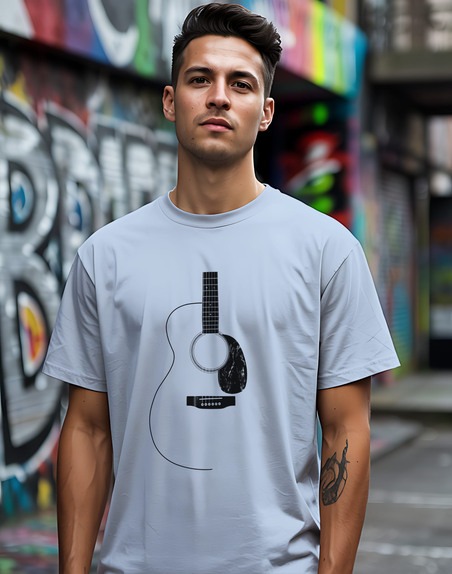 Minimalist Acoustic Guitar Tee 🎸 Clean Music Shirt - Guitar Lover Gift