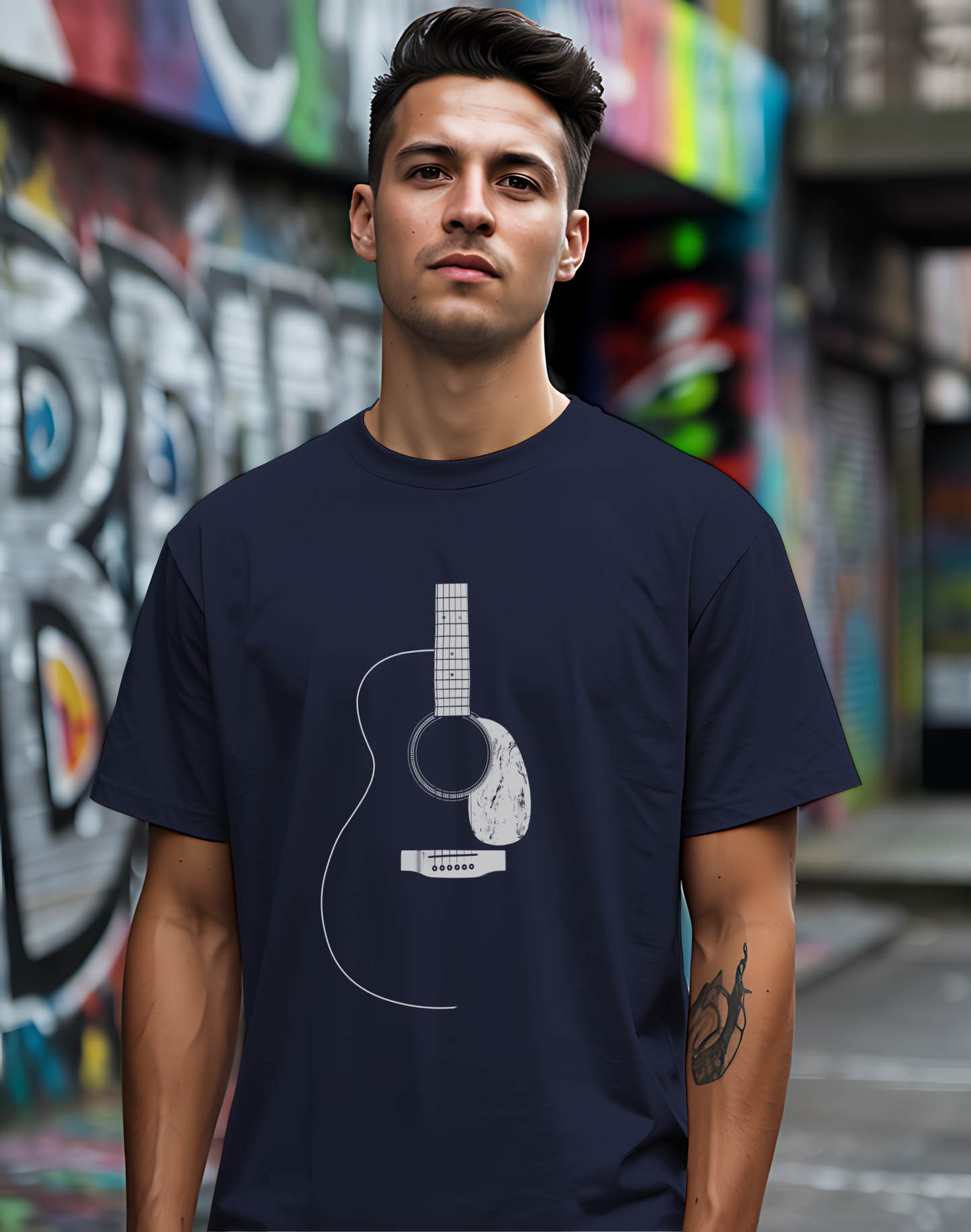 Minimalist Acoustic Guitar Tee 🎸 Clean Music Shirt - Guitar Lover Gift