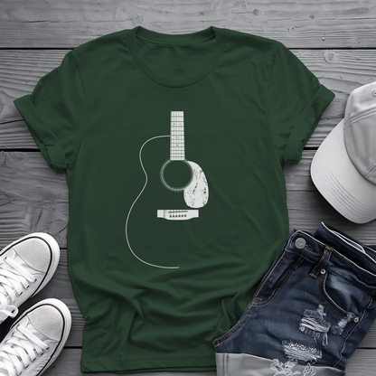 Minimalist Acoustic Guitar Tee 🎸 Clean Music Shirt - Guitar Lover Gift