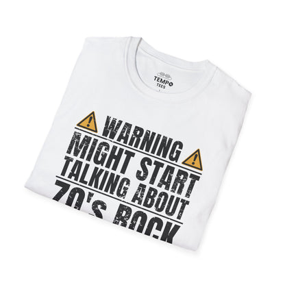 70s Rock Warning Tee ⚠️ Funny Music Lover Shirt