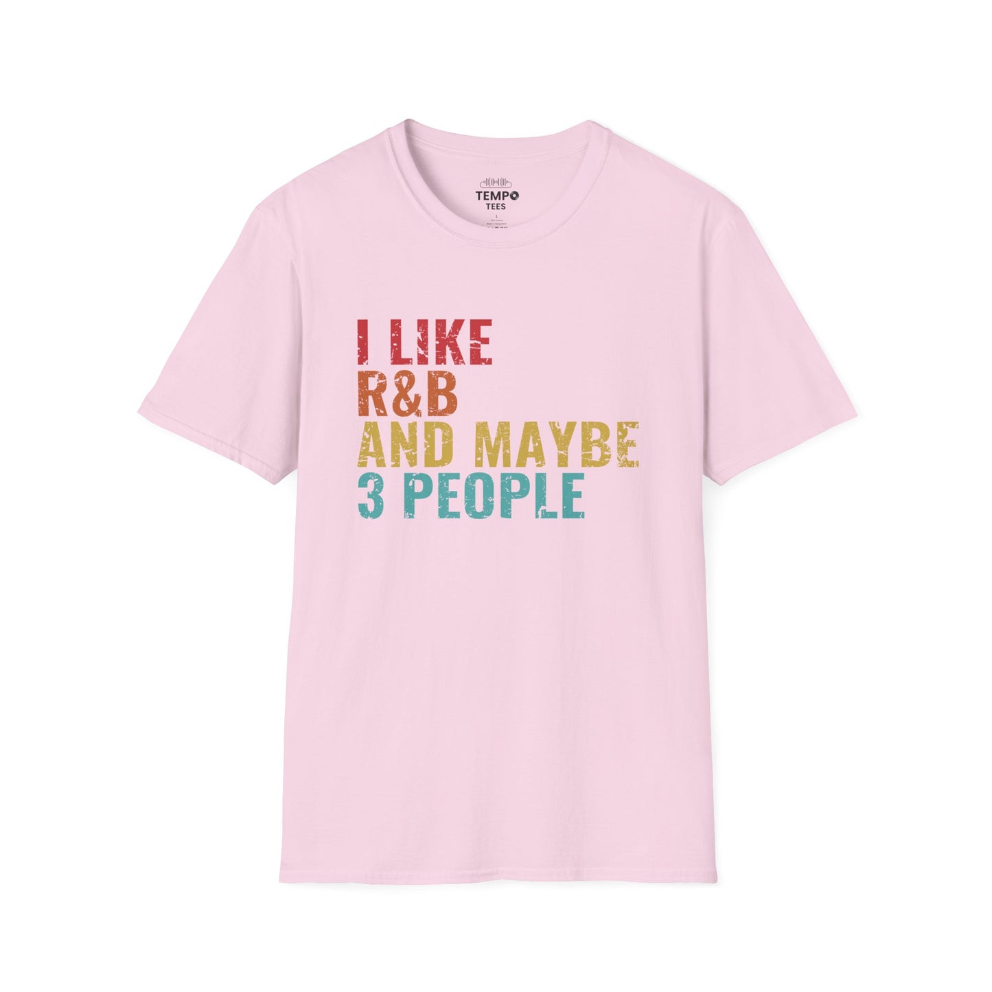 I Like R&B and Maybe 3 People Tee 🎤 Funny Introverted R&B Shirt - Retro Design