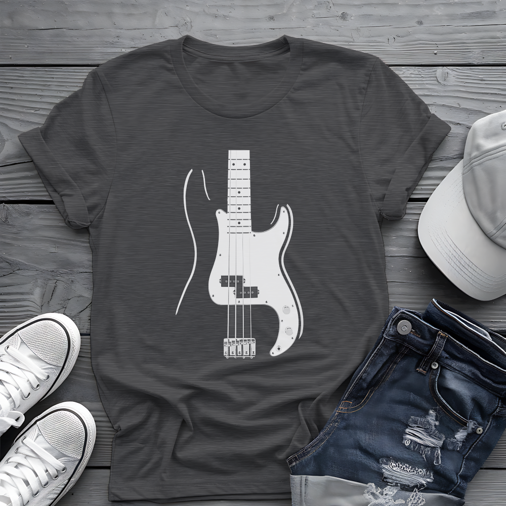 Minimalist Bass Tee 🎸 Clean Music Shirt - Bass Player Gift