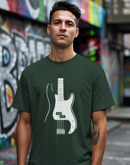 Minimalist Bass Tee 🎸 Clean Music Shirt - Bass Player Gift