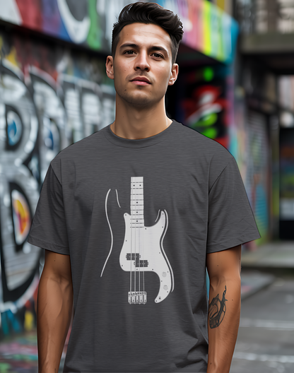 Minimalist Bass Tee 🎸 Clean Music Shirt - Bass Player Gift