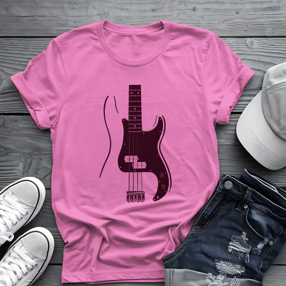 Minimalist Bass Tee 🎸 Clean Music Shirt - Bass Player Gift