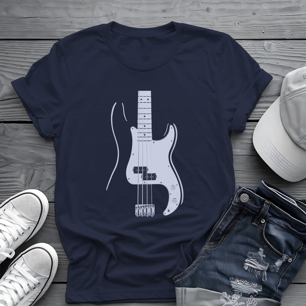 Minimalist Bass Tee 🎸 Clean Music Shirt - Bass Player Gift