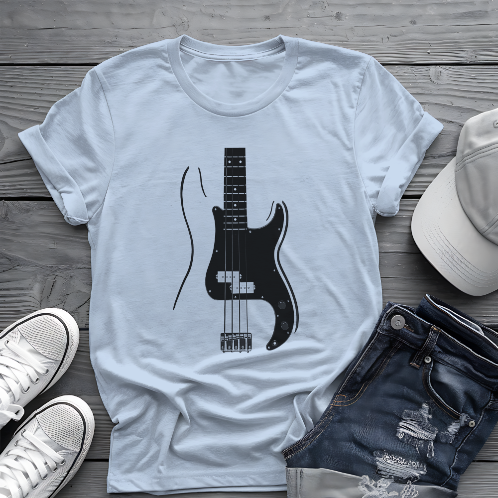 Minimalist Bass Tee 🎸 Clean Music Shirt - Bass Player Gift