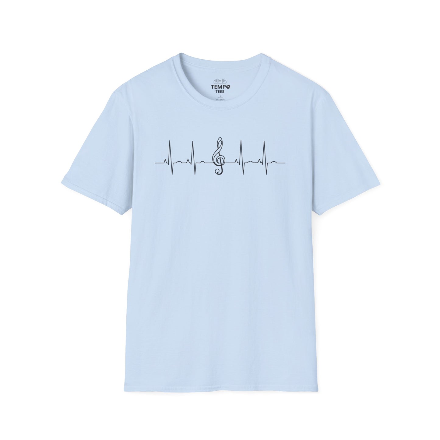 Heartbeat Music Tee 🎶 Minimalist Musician Shirt - Music Lover Gift