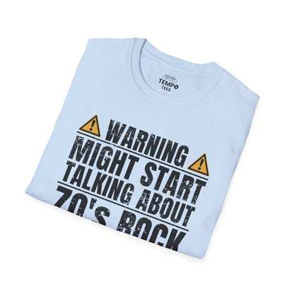 70s Rock Warning Tee ⚠️ Funny Music Lover Shirt