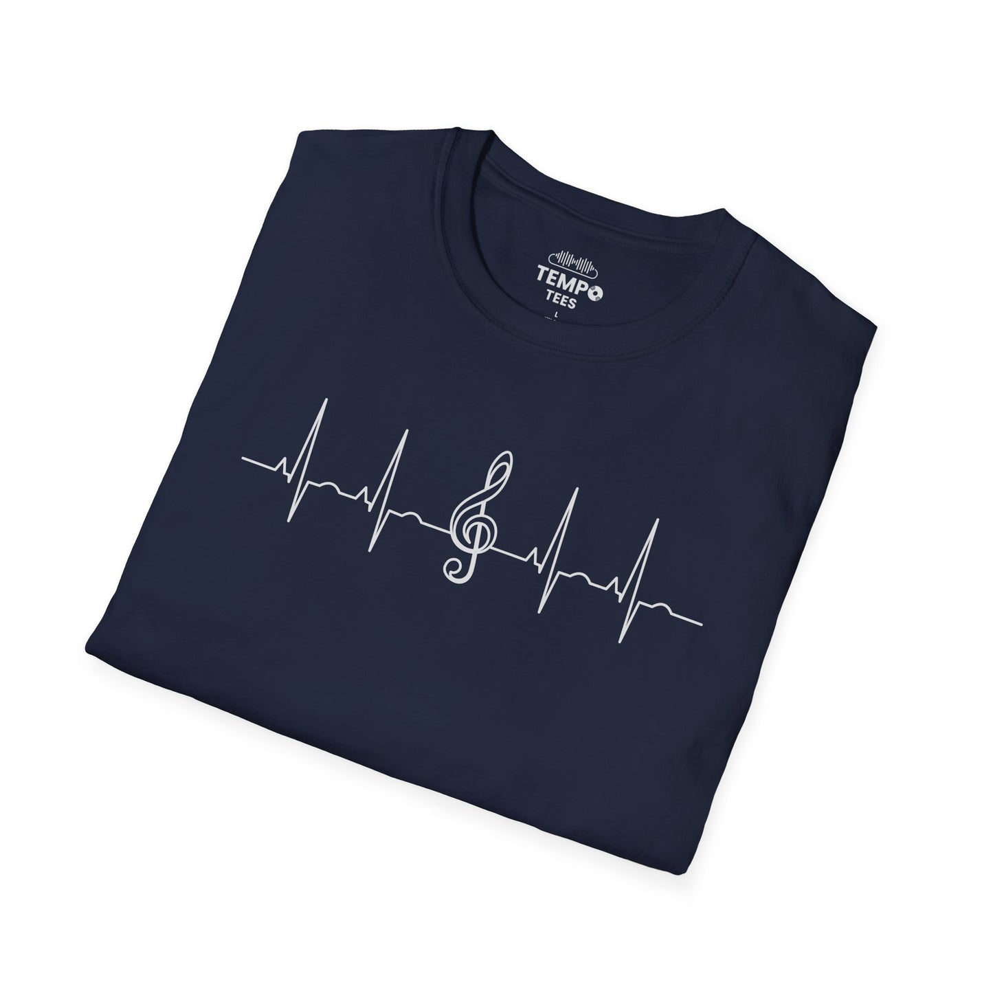 Heartbeat Music Tee 🎶 Minimalist Musician Shirt - Music Lover Gift