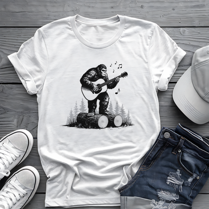 Sasquatch Guitar Tee 🎸 Funny Bigfoot Music Shirt