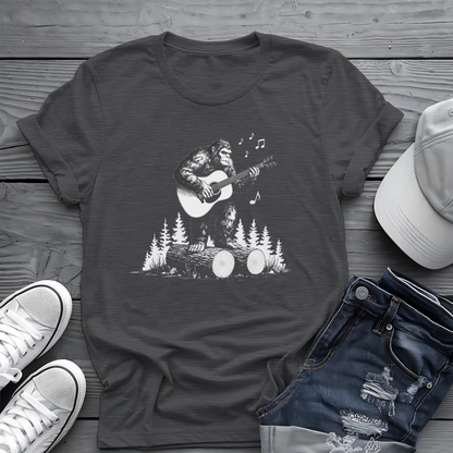 Sasquatch Guitar Tee 🎸 Funny Bigfoot Music Shirt