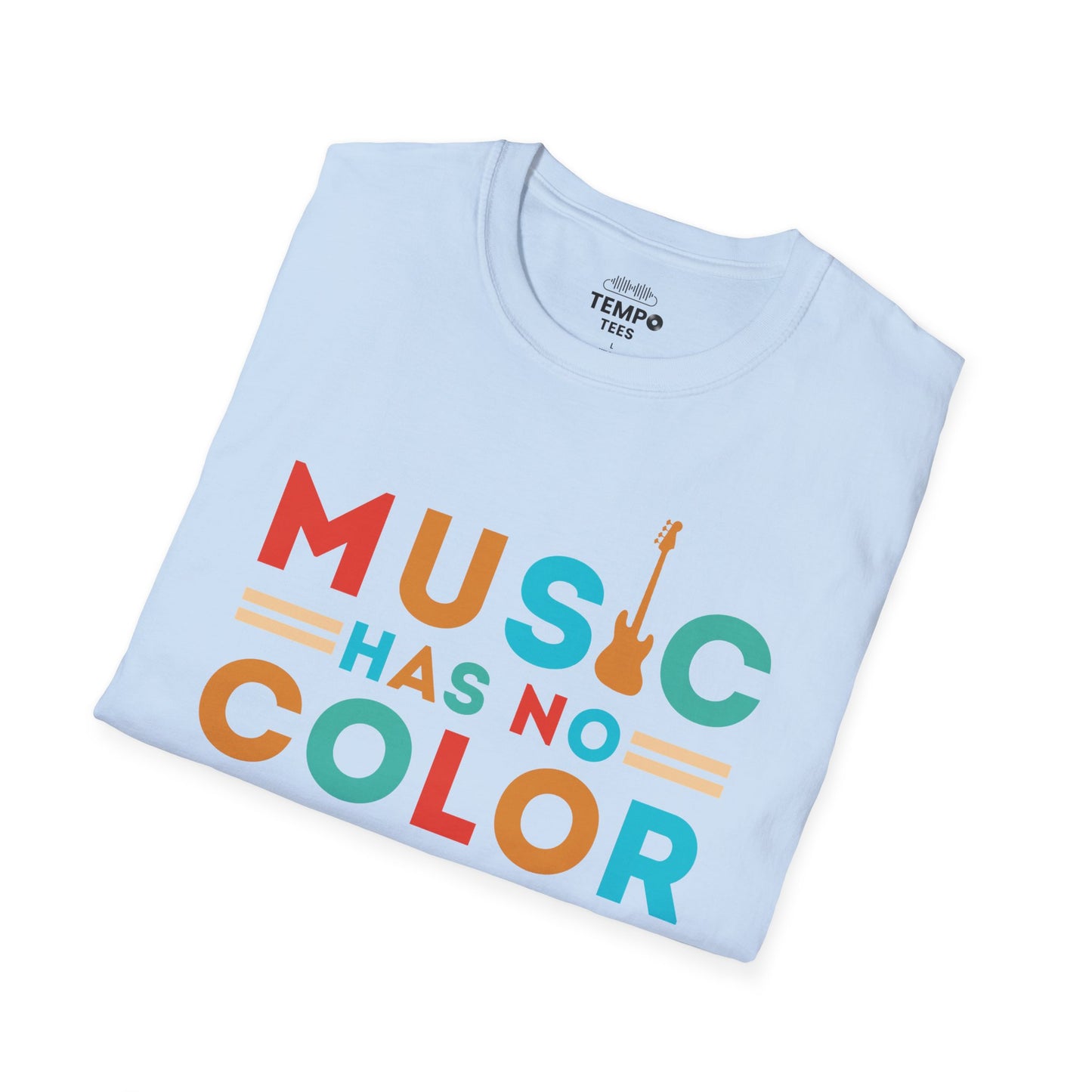 Music Has No Color Bass Tee 🎷 Unity Music Shirt - Equality Gift