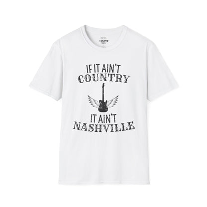 Country Nashville Tee 🎸 Wings Funny Music City Shirt