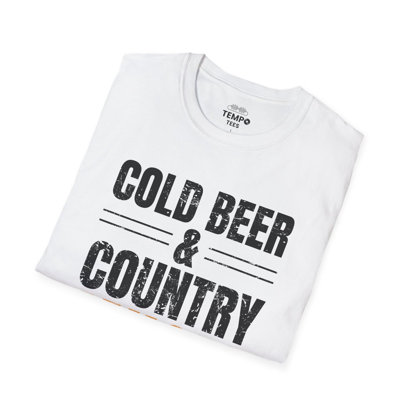 Cold Beer Country Tee 🍺🎶 Funny Country Music Shirt