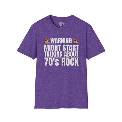 70s Rock Warning Tee ⚠️ Funny Music Lover Shirt