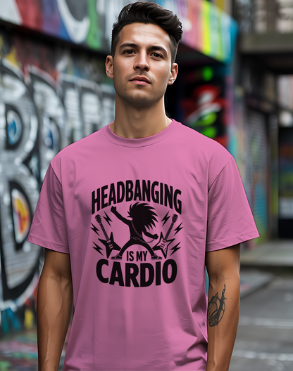 Headbanging Is My Cardio Tee 🤘 Metal Fitness Shirt - Rock Humor Gift
