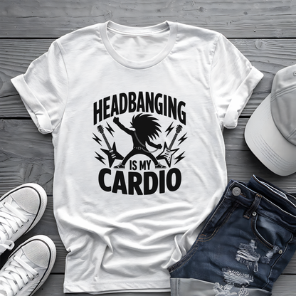 Headbanging Is My Cardio Tee 🤘 Metal Fitness Shirt - Rock Humor Gift