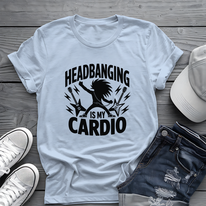 Headbanging Is My Cardio Tee 🤘 Metal Fitness Shirt - Rock Humor Gift