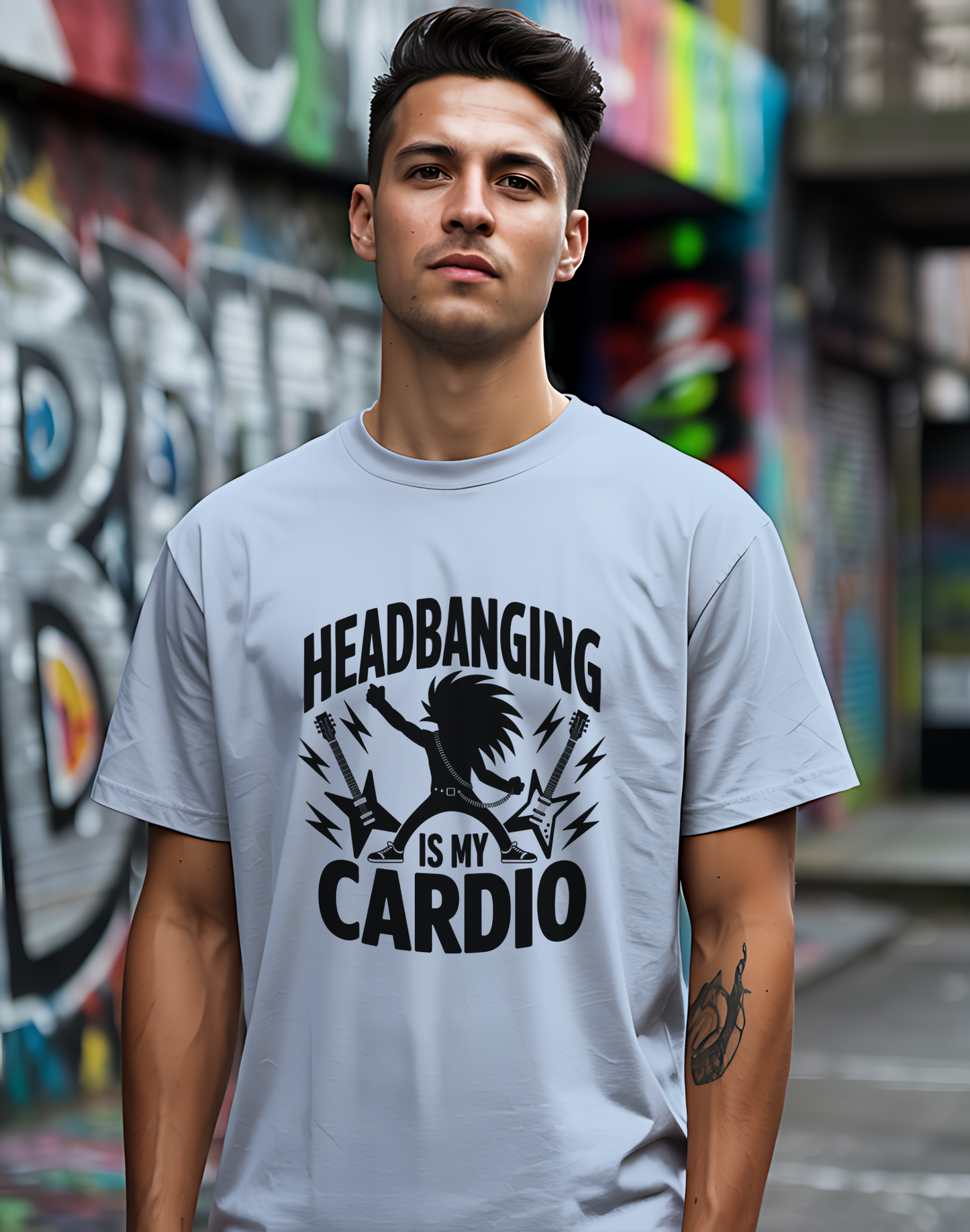 Headbanging Is My Cardio Tee 🤘 Metal Fitness Shirt - Rock Humor Gift
