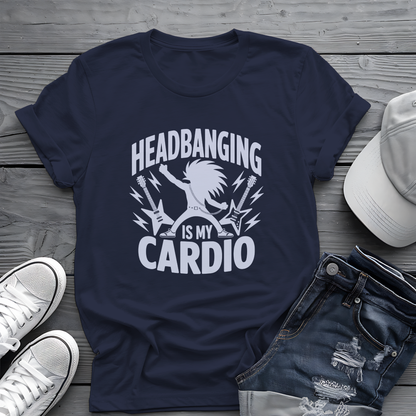 Headbanging Is My Cardio Tee 🤘 Metal Fitness Shirt - Rock Humor Gift