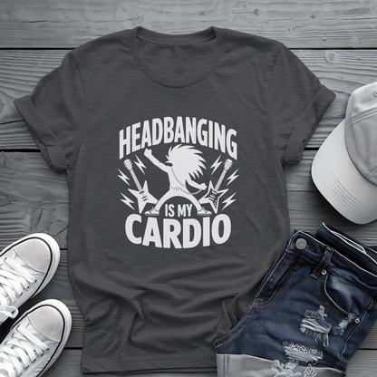 Headbanging Is My Cardio Tee 🤘 Metal Fitness Shirt - Rock Humor Gift