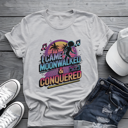 Moonwalk Conquered Tee 🕺 80s Retro Dance Shirt - Funny Music