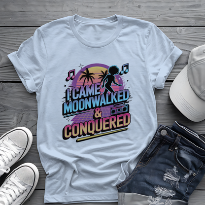 Moonwalk Conquered Tee 🕺 80s Retro Dance Shirt - Funny Music