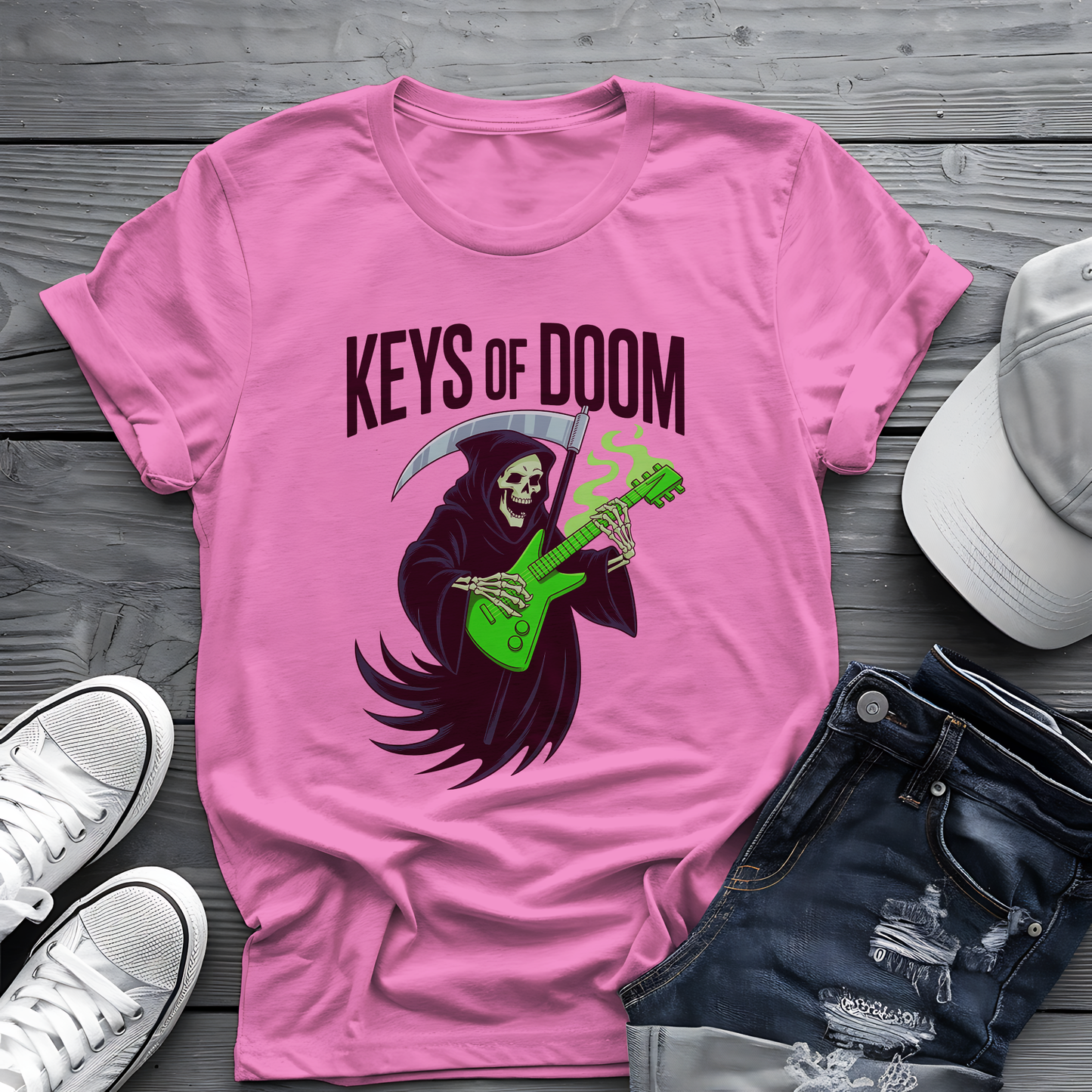 Keys Of Doom Tee 💀  Spooky Reaper Shirt