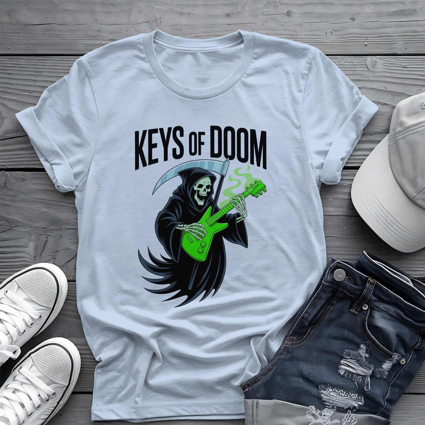 Keys Of Doom Tee 💀  Spooky Reaper Shirt
