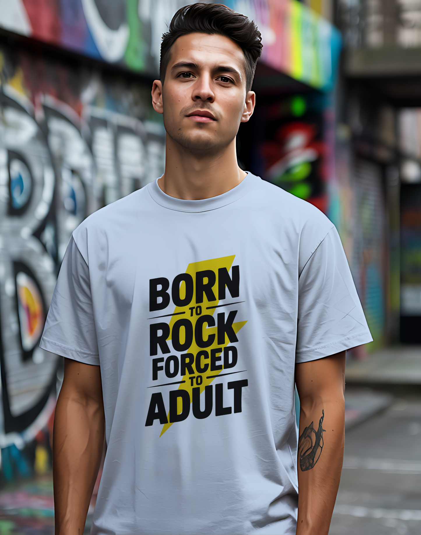 Born to Rock Tee 🤘 Funny Adulting Music Shirt - Rock Humor