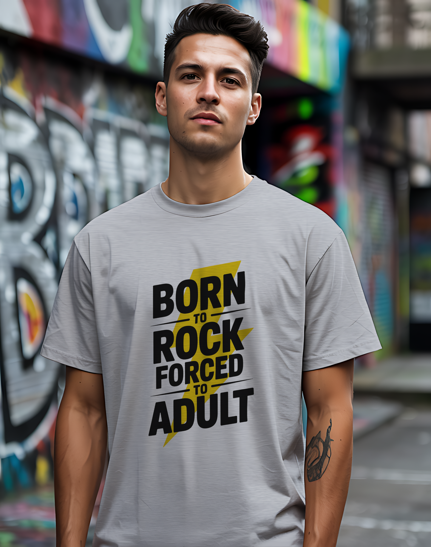 Born to Rock Tee 🤘 Funny Adulting Music Shirt - Rock Humor