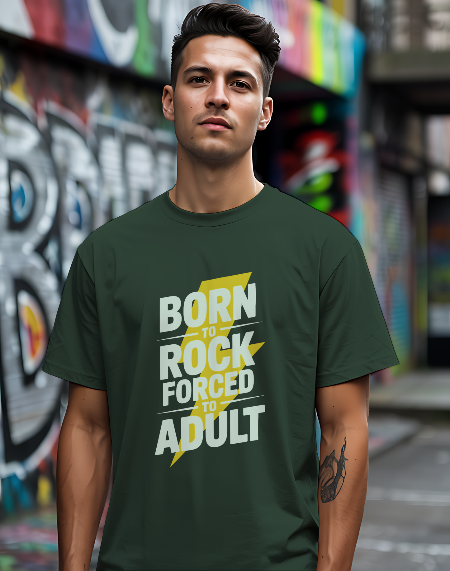 Born to Rock Tee 🤘 Funny Adulting Music Shirt - Rock Humor