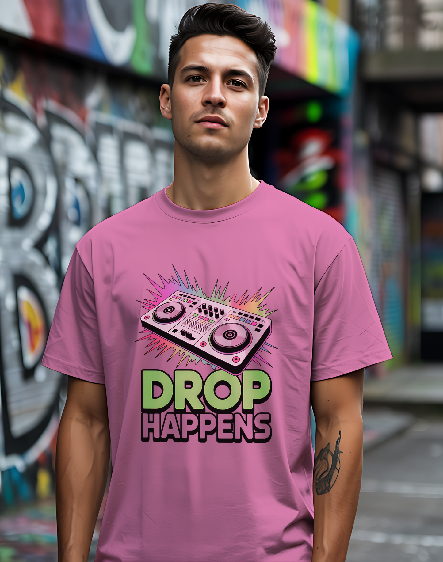 Drop Happens Tee 🎧 Funny DJ Music Shirt - EDM Party