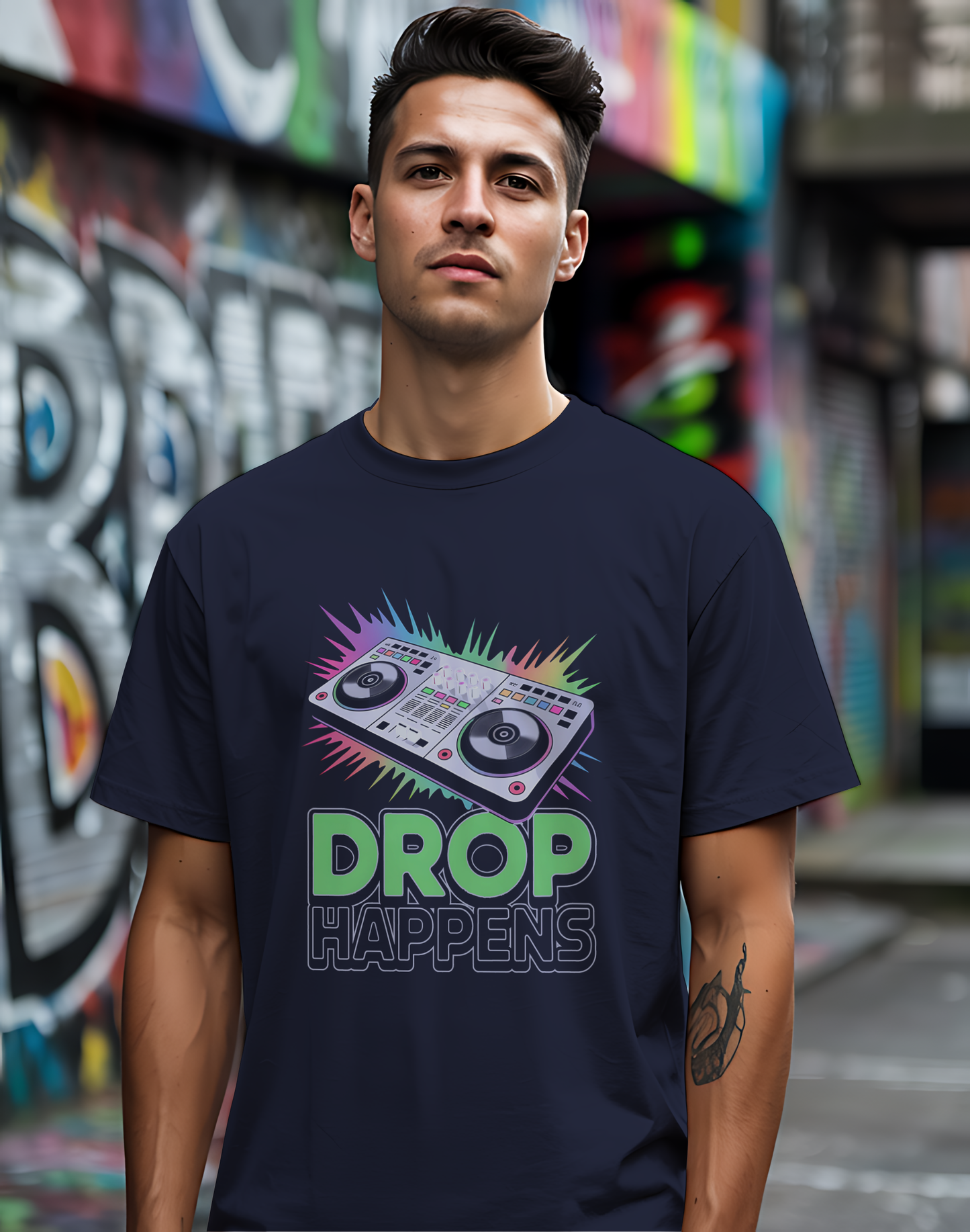 Drop Happens Tee 🎧 Funny DJ Music Shirt - EDM Party
