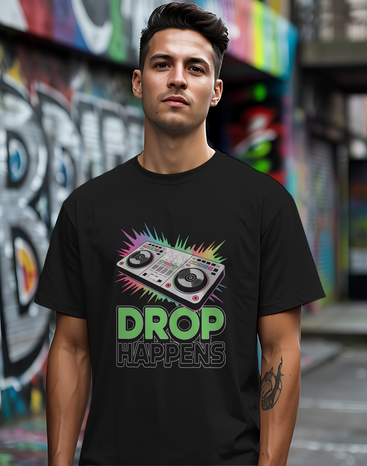 Drop Happens Tee 🎧 Funny DJ Music Shirt - EDM Party