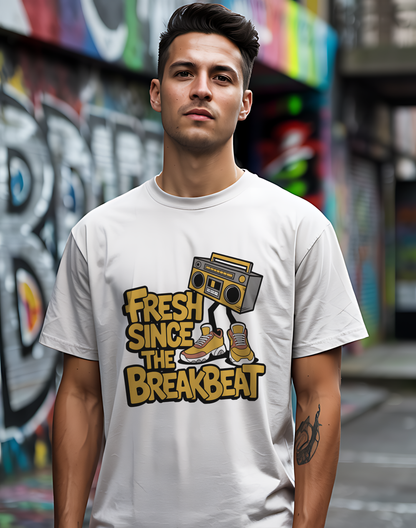Fresh Breakbeat Tee 🎧 Old School Hip Hop Shirt - Retro Music
