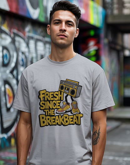 Fresh Breakbeat Tee 🎧 Old School Hip Hop Shirt - Retro Music