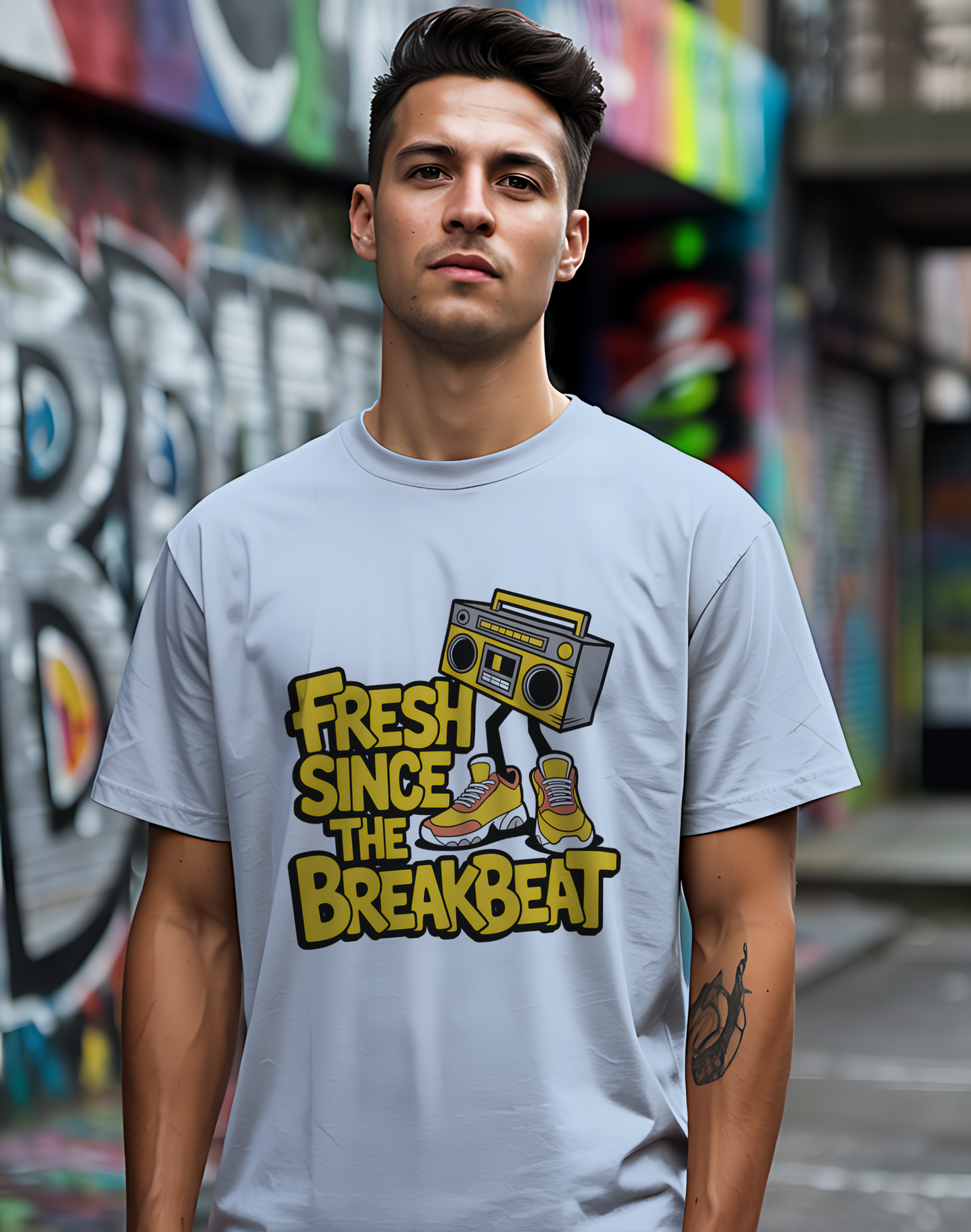 Fresh Breakbeat Tee 🎧 Old School Hip Hop Shirt - Retro Music