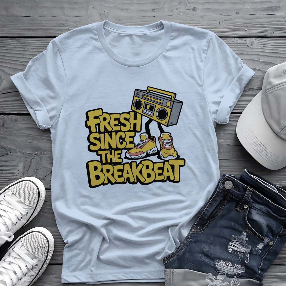 Fresh Breakbeat Tee 🎧 Old School Hip Hop Shirt - Retro Music